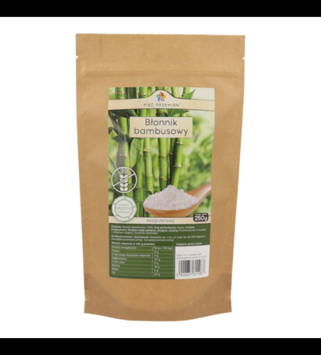 Przejdź do produktu Błonnik bambusowy 250 g Pięć Przemian