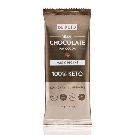 Vegan Keto Chocolate + MCT Oil - Magic Pecans 80g - BeKeto.jpg