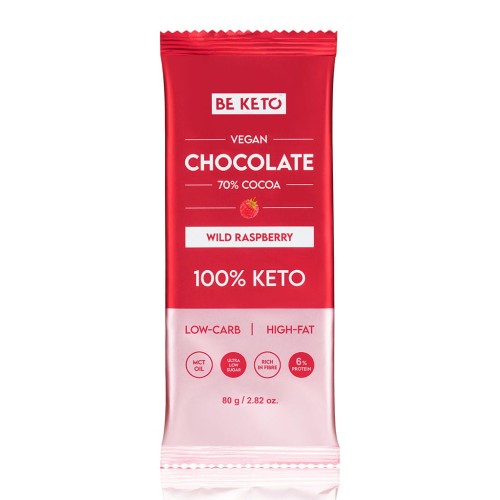 Przejdź do produktu Wegańska Keto Czekolada z Olejem MCT - Dzika Malina 80g