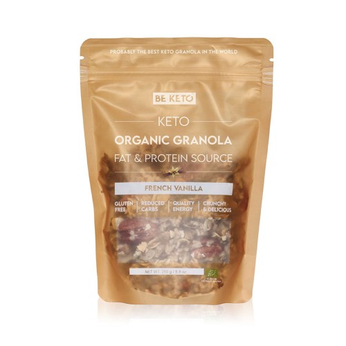 Przejdź do produktu BIO Keto Granola - Francuska Wanilia 250g