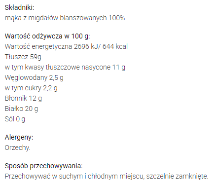 Mąka migdałowa Pięć Przemian 500 g 1.png
